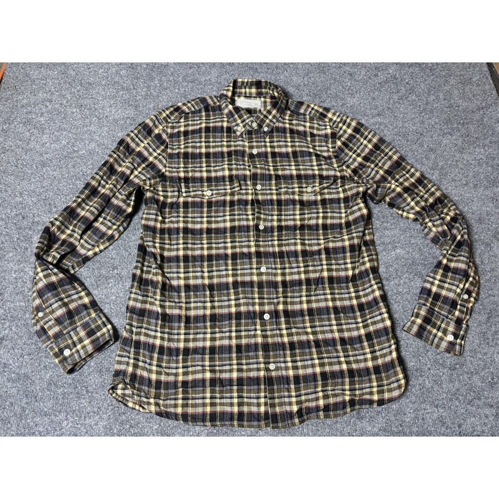 Everlane Shirt Mens L Multicolor Plaid Long Sleeve Flannel Button-Up Casual